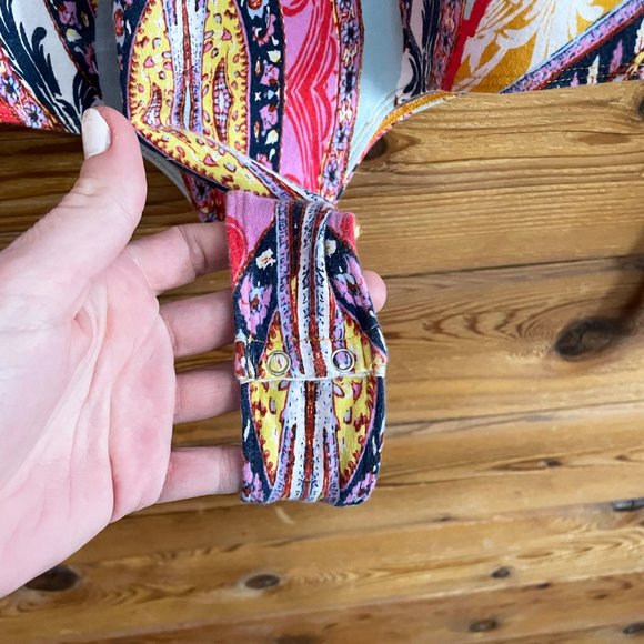 Free People Paisley Colorful Bodysuit Medium - Picture 7 of 7